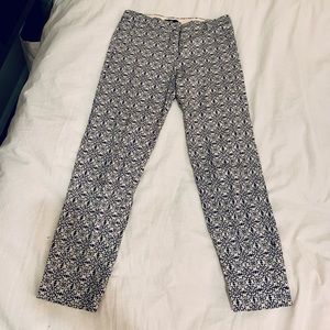 Blue patterned pants from H&M mid rise size 4